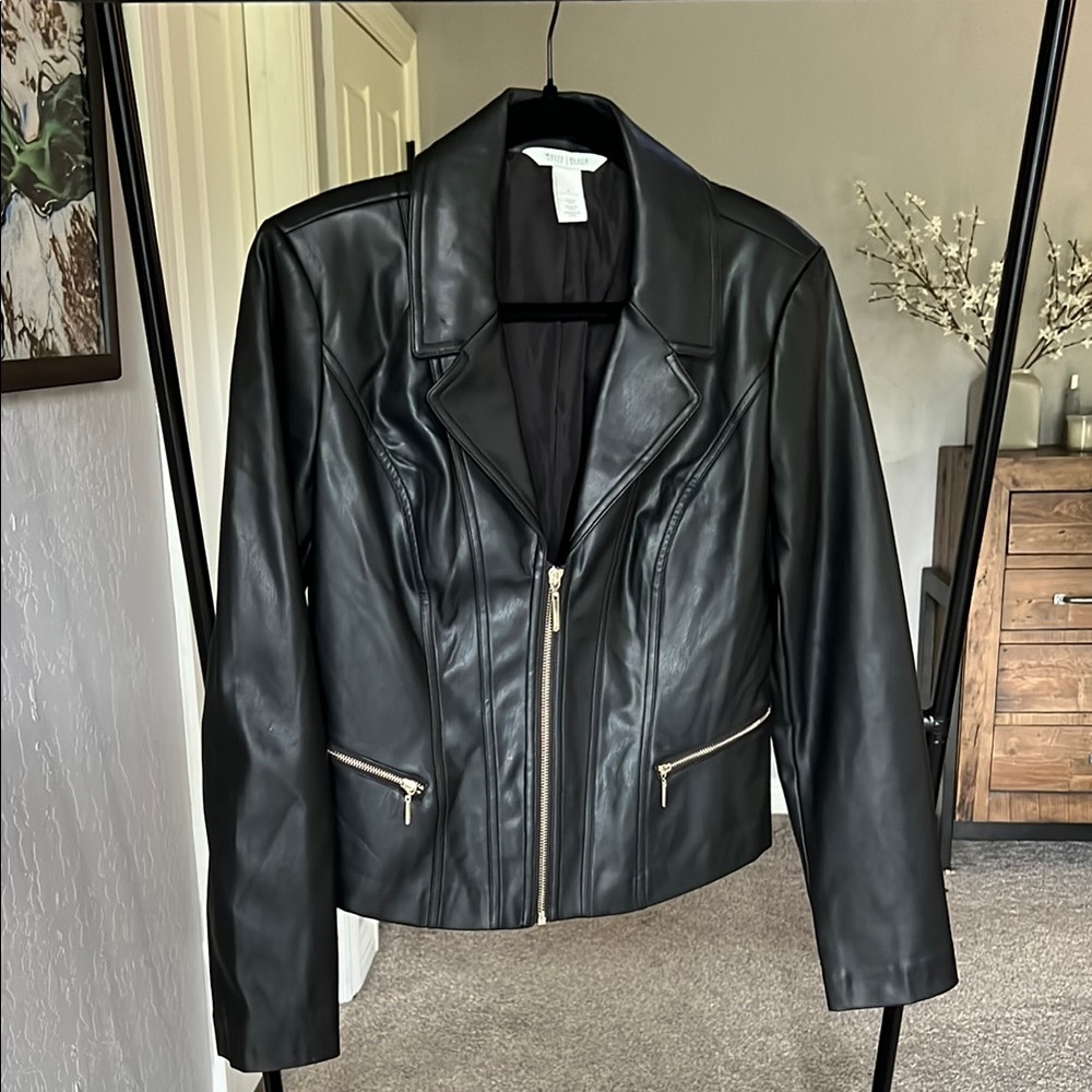 White House Black Market Black Leather Jacket